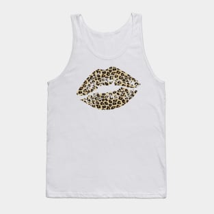 Leopard print Lips Tank Top